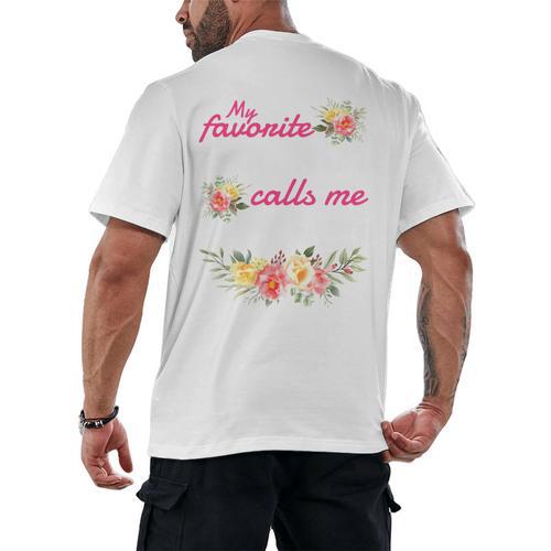 My Favorite Teacher Calls Me Mom Graduation Men's Back Print T-Shirt - Best Gift Smart