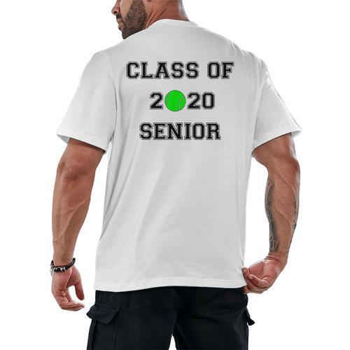 FUN CLASS OF 2020 SENIOR TENNIS GRADUATION GIFT SHIRT Men's Back Print T-Shirt - Best Gift Smart