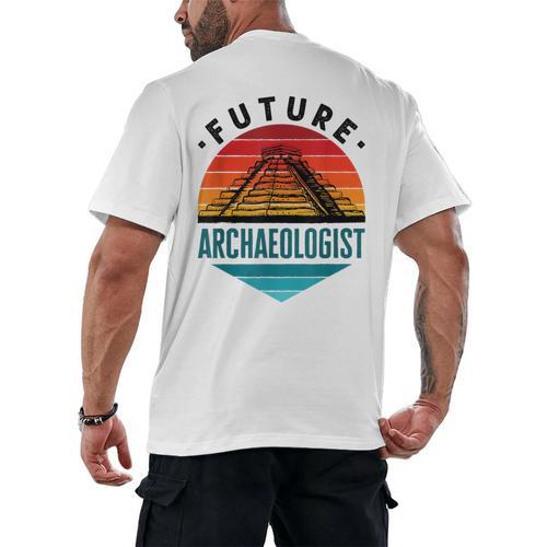 Future Archaeologist Pyramid Archaeology Student Graduation Men's Back Print T-Shirt - Best Gift Smart