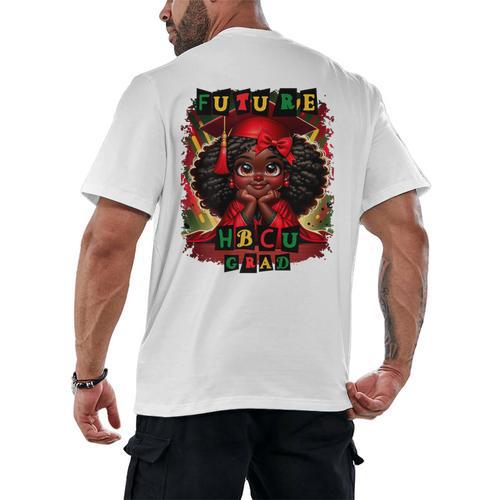 Future HBCU Grad History Girl Graduation HBCU Men's Back Print T-Shirt - Best Gift Smart
