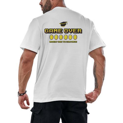 Game Over Insert 30K To Continue Graduation s Men's Back Print T-Shirt - Best Gift Smart