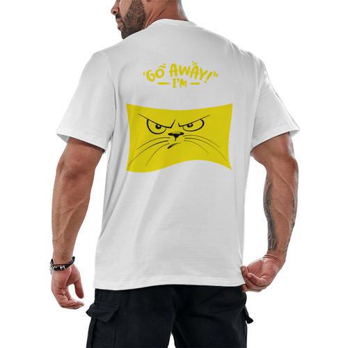 Go Away I'm Introverting Antisocial Shy Introvert Men's Back Print T-Shirt - Raresse