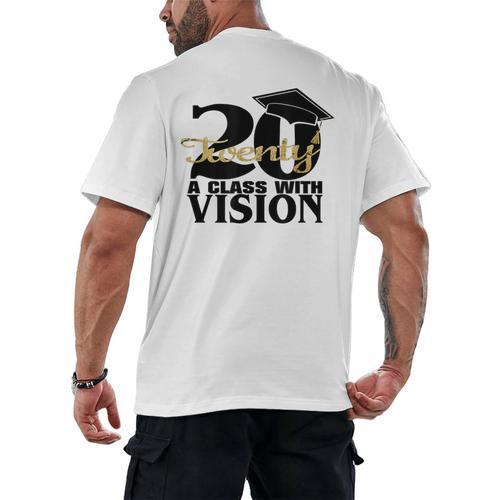 Graduation 2020 A Class With Vision Men's Back Print T-Shirt - Best Gift Smart