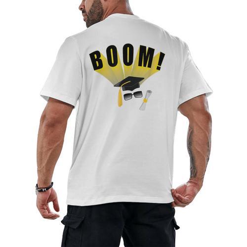 Graduation Cap And Diploma For Proud Graduation Men's Back Print T-Shirt - Best Gift Smart