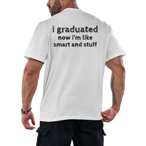 Graduation Ideas Men's Back Print T-Shirt - Best Gift Smart