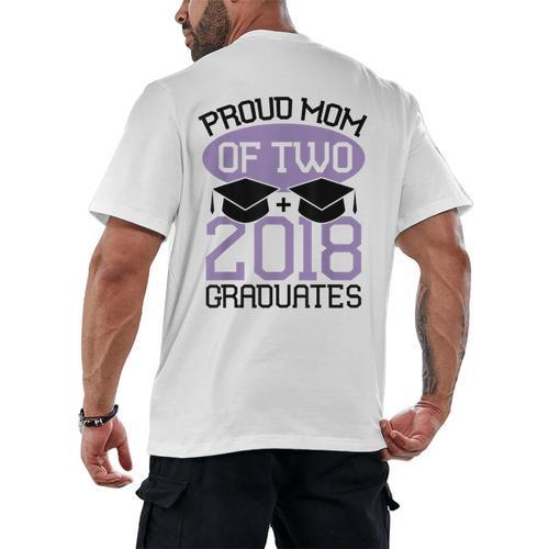 Graduation Shirt For Mom Of Twins Proud Mom Twins Tee Men's Back Print T-Shirt - Best Gift Smart