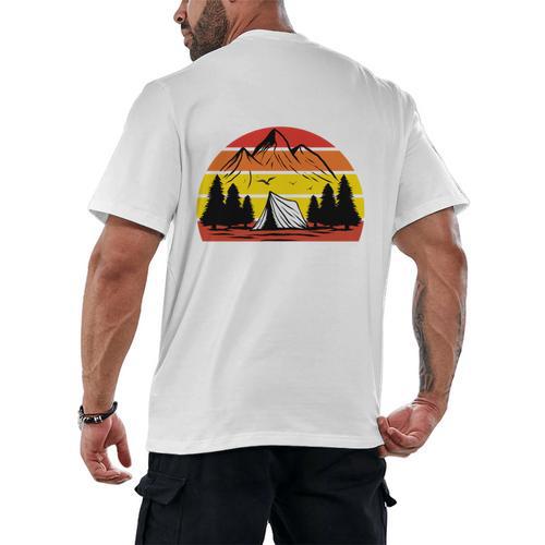 I Hate People That's Why I Camp Camper Meme Introvert Men's Back Print T-Shirt - Raresse