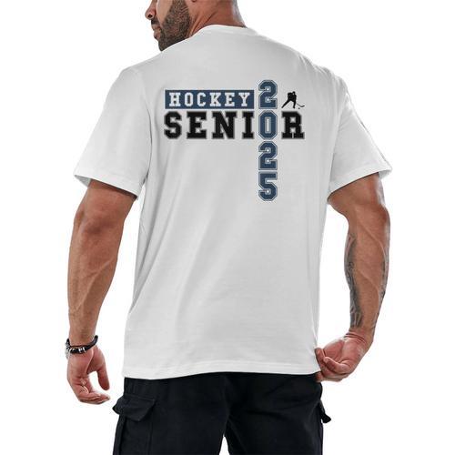 Hockey Senior Night Hockey Senior 2025 Graduation 32 Men's Back Print T-Shirt - Best Gift Smart