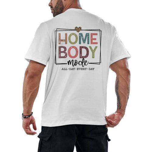 Homebody Stay At Home Introvert Home Body Cute Women Men's Back Print T-Shirt - Raresse