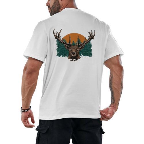 Hunting Is My Escape Introvert Hunter Antisocial Men's Back Print T-Shirt - Raresse