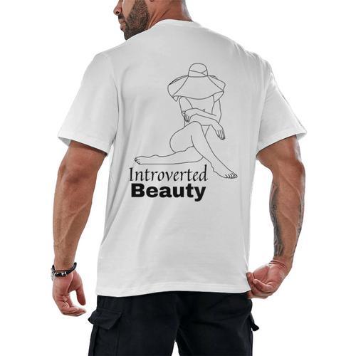 Introvert Health Aware Acceptance Beauty Art Men's Back Print T-Shirt - Raresse