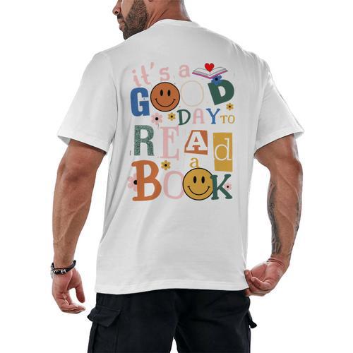 Its a Good Day To Read a Book Lovers Library Reading Women Men's Back Print T-Shirt - Bookorys CA
