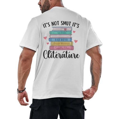 It's Not Smut It's Literature Dark Romance Smutt Book Lover Men's Back Print T-Shirt - Bookorys DE