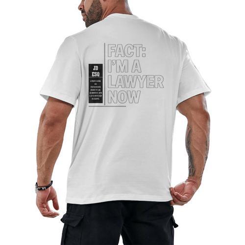 JD ESQ Law Graduate Fact I’m a Lawyer Now Graduation Men's Back Print T-Shirt - Best Gift Smart