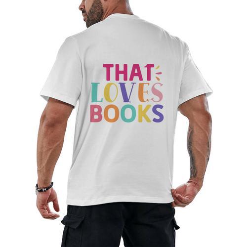 Just a Girl Who Loves Books Reader Girls Bookish Women Men's Back Print T-Shirt - Bookorys