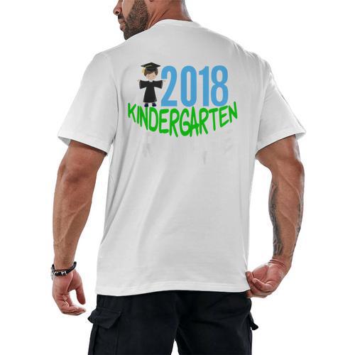 Kids 2018 Kindergarten Graduation Men's Back Print T-Shirt - Best Gift Smart