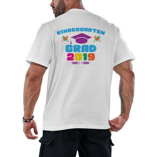 Kids Kindergarten Grad 2019 Graduation T-Shirt Men's Back Print T-Shirt - Best Gift Smart