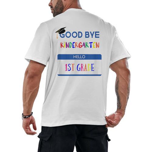 Kindergarten To 1st Grade Graduation T Shirt Men's Back Print T-Shirt - Best Gift Smart