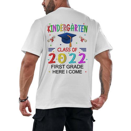 Kindergarten Graduation Class Of 2022 1st Grade Here I Come Men's Back Print T-Shirt - Best Gift Smart