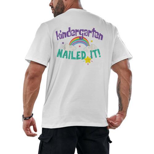 Kindergarten Graduation Nailed It Kids 2021 Men's Back Print T-Shirt - Best Gift Smart