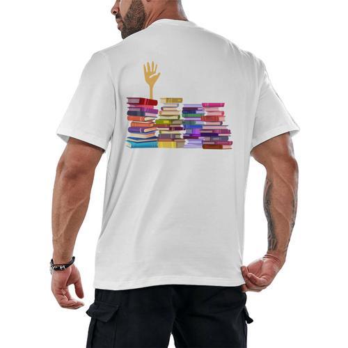 Librarian I'm Okay Book Reader Library Book Men's Back Print T-Shirt - Bookorys