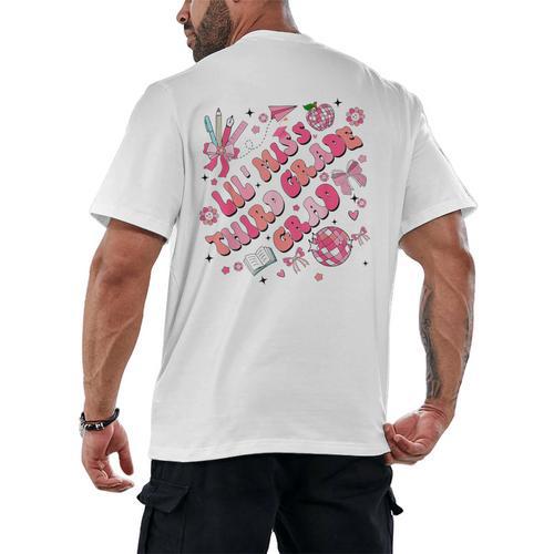 Lil Miss Third 3rd Grade Grad Graduation Last Day Girls Kid Men's Back Print T-Shirt - Best Gift Smart