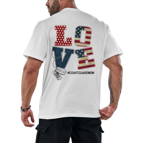 Love Coast Guard Mom Proud Coast Guard Graduation Mom Men's Back Print T-Shirt - Best Gift Smart