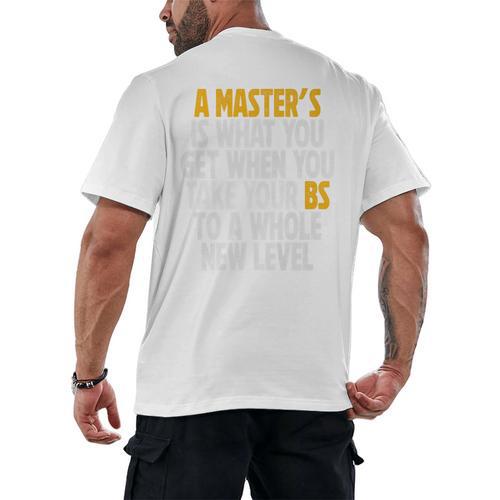 Master Degree When You Take Bs To New Level Graduation Premium Men's Back Print T-Shirt - Best Gift Smart