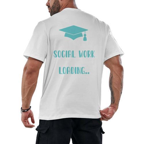 Masters Of Social Work Loading MSW Graduation Future Social Men's Back Print T-Shirt - Best Gift Smart