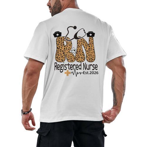 Nurse Est 2026 Graduation Graduate Nursing Student RN LPN Men's Back Print T-Shirt - Best Gift Smart
