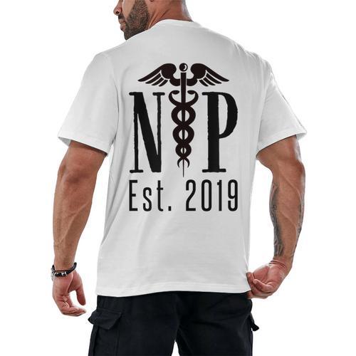 Nurse Practitioner Graduation NP Est 2019 Shirt Men's Back Print T-Shirt - Best Gift Smart