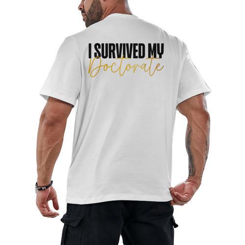 Phd Graduation Doctorate Degree Dissertation Masteral Grad Men's Back Print T-Shirt - Best Gift Smart