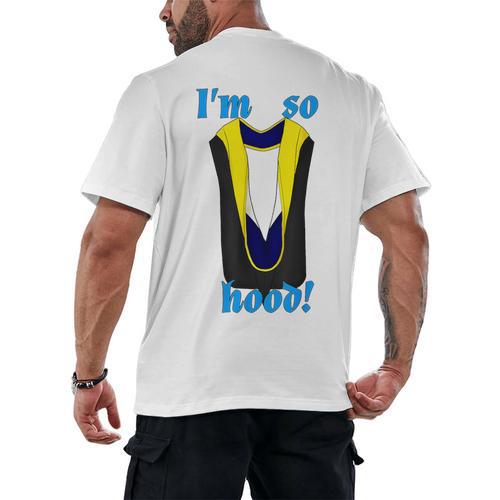 PhD Hood Graduation Shirt Doctorate Degree Doctoral Men's Back Print T-Shirt - Best Gift Smart