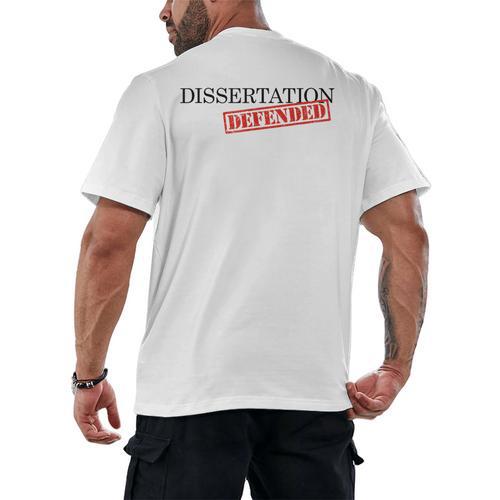 PhD Thesis Defense Graphic Doctoral Graduation Men's Back Print T-Shirt - Best Gift Smart