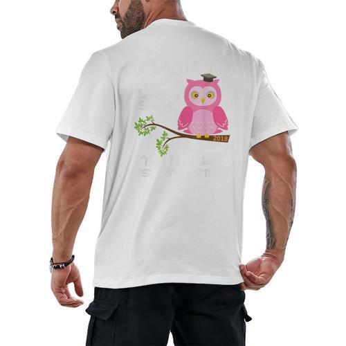 Pink I Graduated From Elementary Graduation Men's Back Print T-Shirt - Best Gift Smart