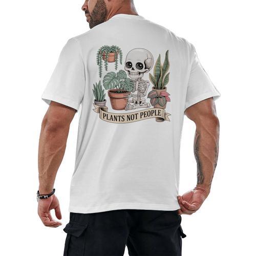 Plant Introvert Gardener Houseplant Botanical Women Men Kids Men's Back Print T-Shirt - Raresse