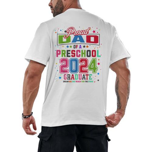 Pre School Graduation Idea For Dad & Preschool Graduation Men's Back Print T-Shirt - Best Gift Smart