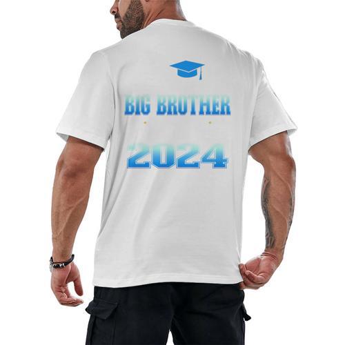 Proud Big Brother Of 5th Grade Graduate 2024 Graduation Men's Back Print T-Shirt - Best Gift Smart