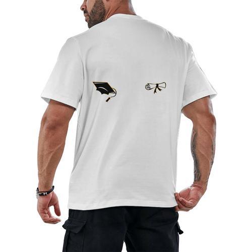 Proud Grandma Of A 2025 College Graduate Graduation Men's Back Print T-Shirt - Best Gift Smart