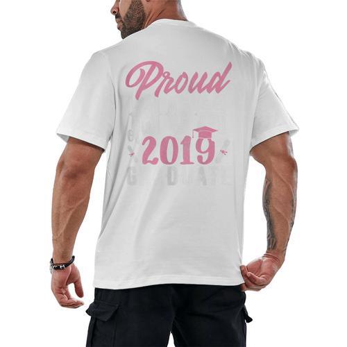 Proud Mom Of The Graduate Senior Class 2019 Graduation Party Men's Back Print T-Shirt - Best Gift Smart