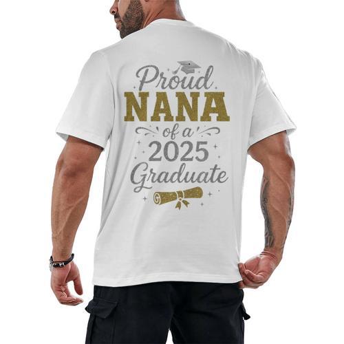 Proud Nana Of a 2025 Graduate Senior Graduation Women Premium Tri-Blend Men's Back Print T-Shirt - Best Gift Smart
