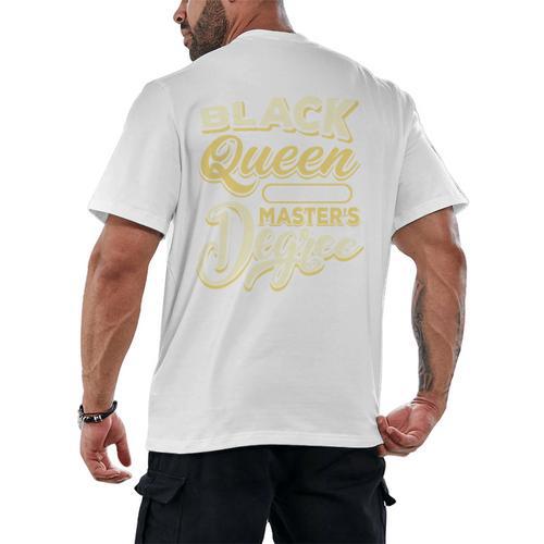Queen Proud Masters Graduation Men's Back Print T-Shirt - Best Gift Smart