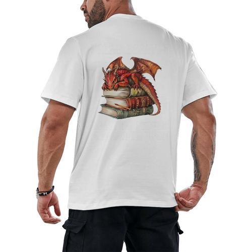 I Read Because Roasting People Is Frowned Upon Dragon Book Premium Tri-Blend Men's Back Print T-Shirt - Bookorys DE
