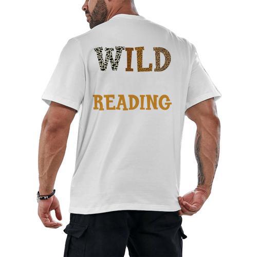 Reading Lover Apparel Wild About Reading Reading Books Men's Back Print T-Shirt - Bookorys DE
