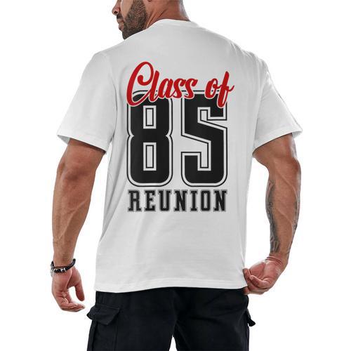 Reunion 1985 Matching Graduation High School Class Of 1985 Men's Back Print T-Shirt - Best Gift Smart