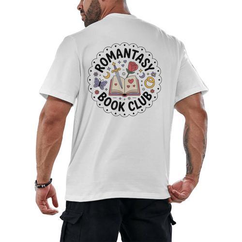 Romantasy Book Club Romance Fantasy Book Lover Tee Men's Back Print T-Shirt - Bookorys DE