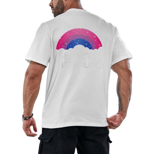 Secretly Bisexual Bi Introvert Bi Pride Antisocial LGBTQ Raglan Baseball Tee Men's Back Print T-Shirt - Raresse