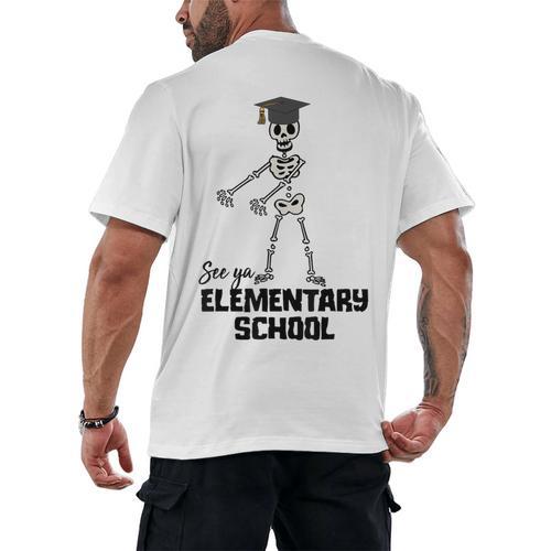 See Ya Elementary School Shirt Cool Graduation Tee Men's Back Print T-Shirt - Best Gift Smart