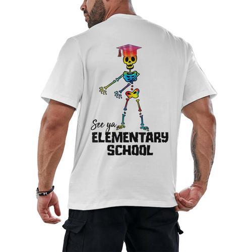 See Ya Elementary School Shirt Tie Dye Graduation Tee Men's Back Print T-Shirt - Best Gift Smart
