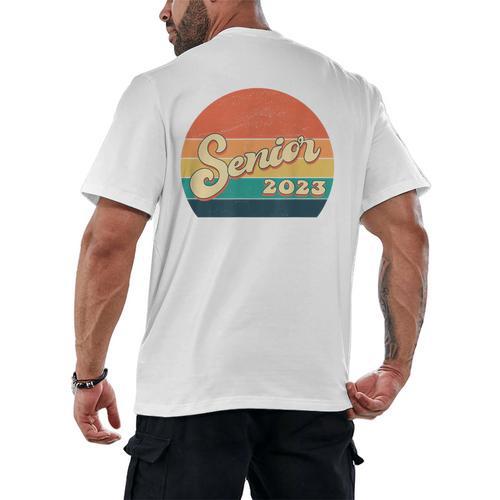 Senior 2023 Graduation My Last First Day Of Class Of 2023 Men's Back Print T-Shirt - Best Gift Smart